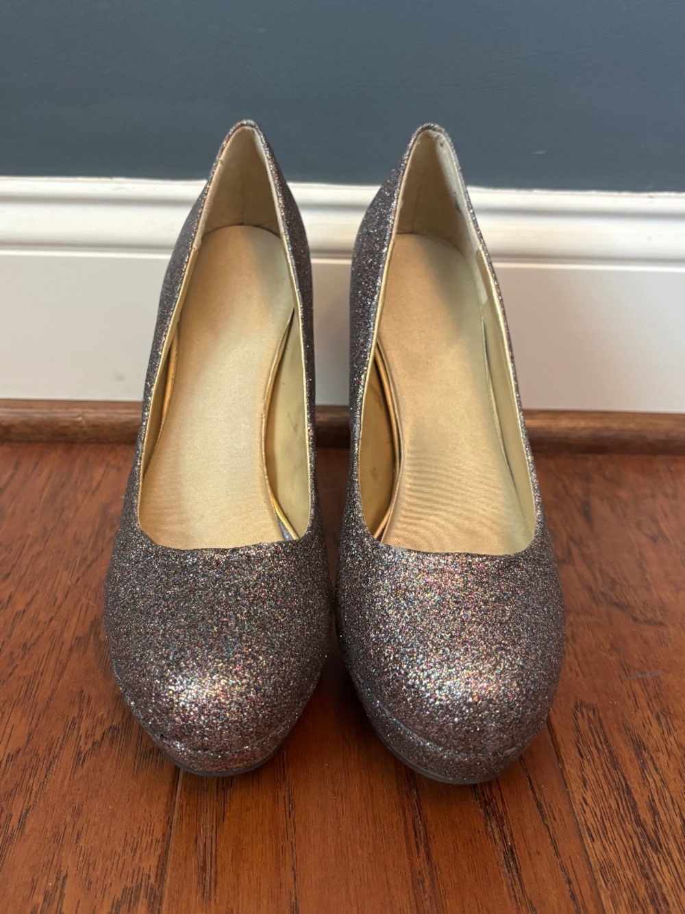 Multicolor Glitter Madden Girl Platform Pumps